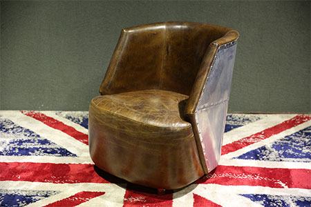 Chair Aluminium Vintage Leather K631