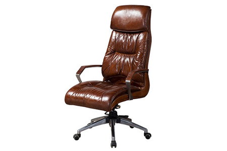 VINTAGE LEATHER BOSS OFFICE CHAIR K672