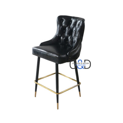 black lether bar stool