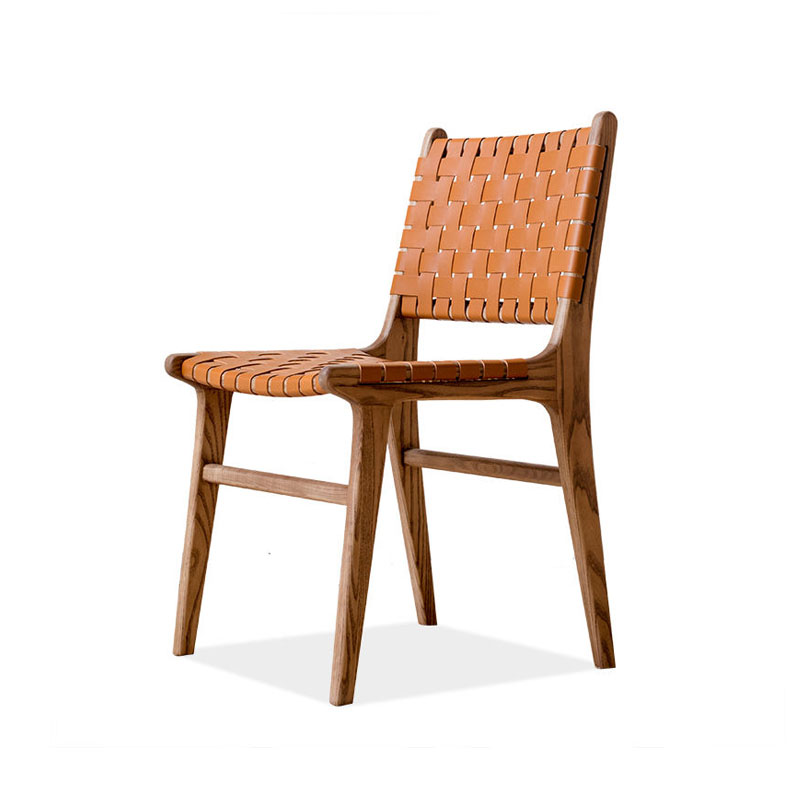 Classic Brown Straps Alina Modern Dining Chair